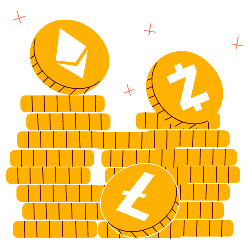 Stack Of Cryptocoins Tokens Illustration from Manchester Set