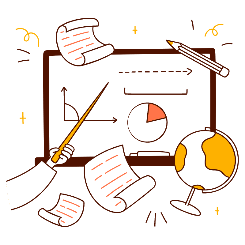 Teacher Presenting Illustration from Manchester Set