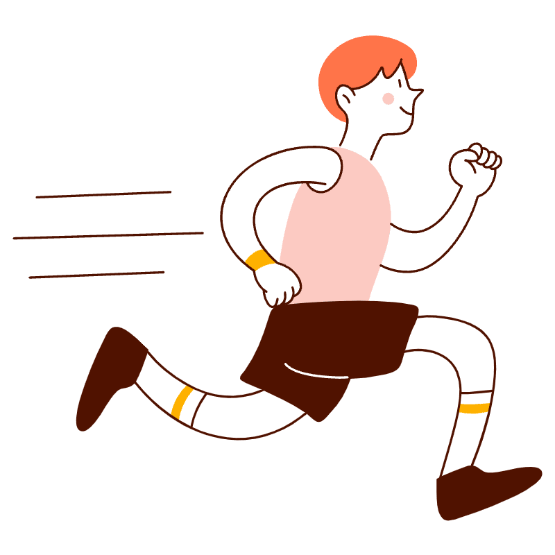 Jogging Illustration from Manchester Set