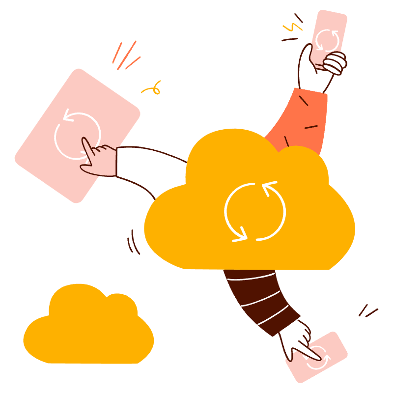 Cloud Sync Illustration from Manchester Set