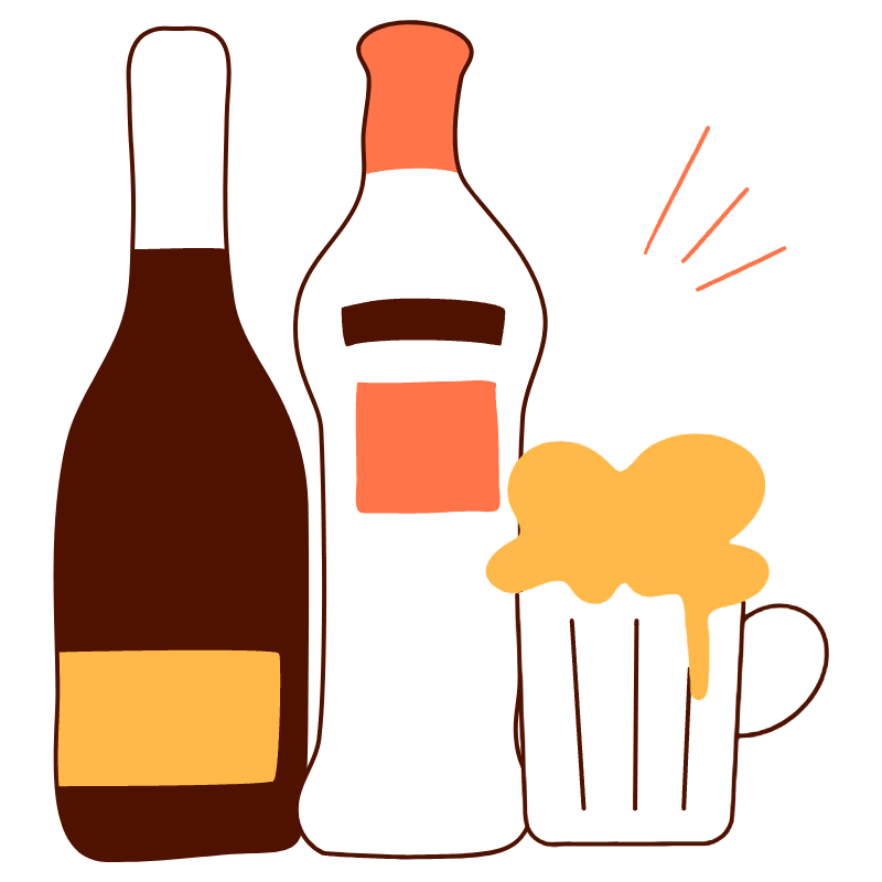 Alcohol Liquor Illustration from Manchester Set