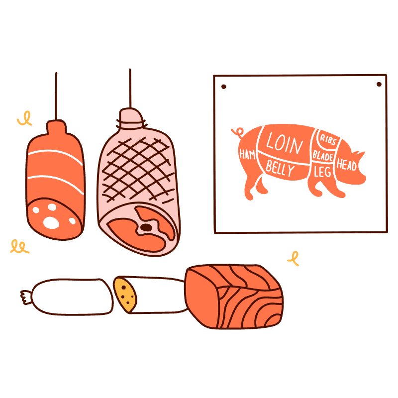 Meat 1 Illustration from Manchester Set