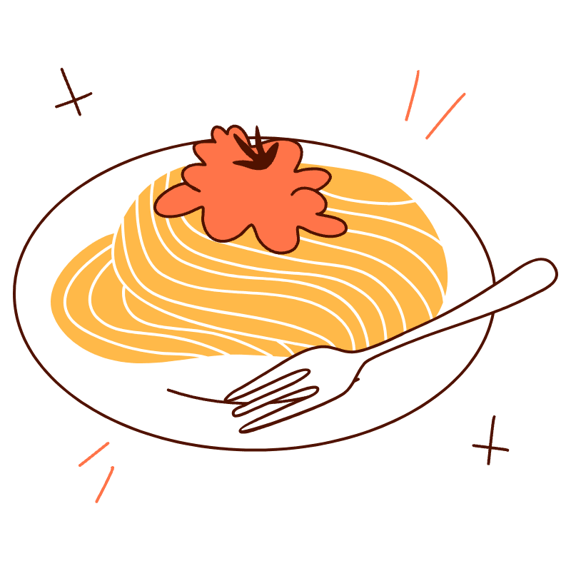 Pasta Illustration from Manchester Set