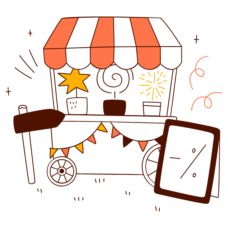 Market Fair Illustration from Manchester Set