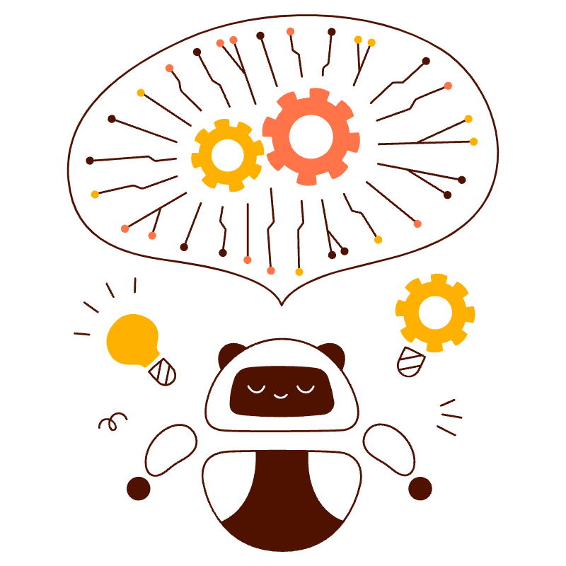 Robot Thinking Illustration from Manchester Set