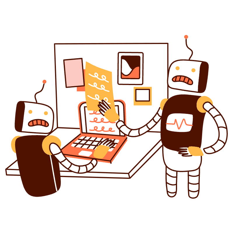 Robot Work Office Team 2 Illustration from Manchester Set