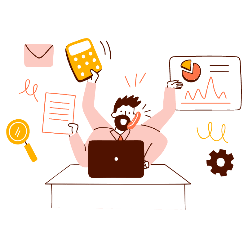 Multitasking Illustration from Manchester Set