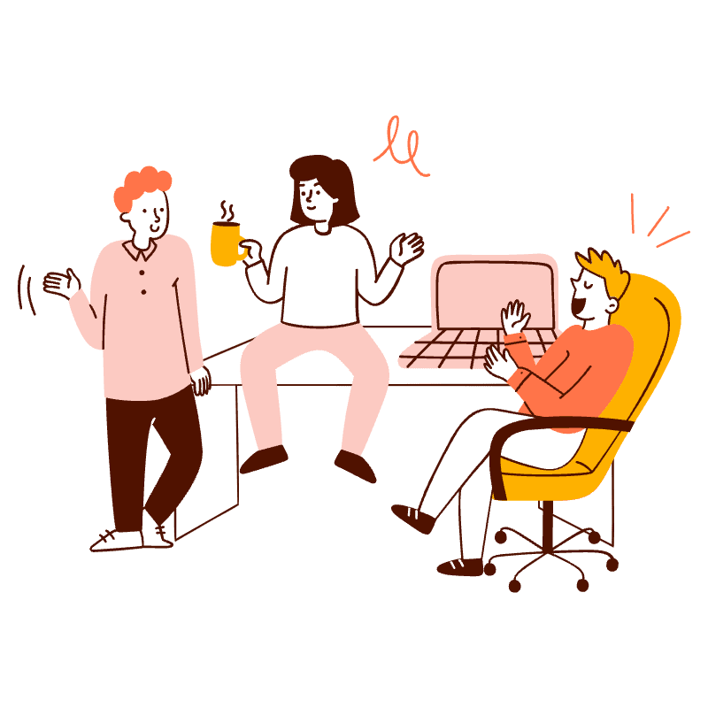 Office Chat Illustration from Manchester Set
