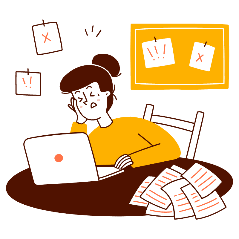 Overworked Employee - Home Illustration from Manchester Set