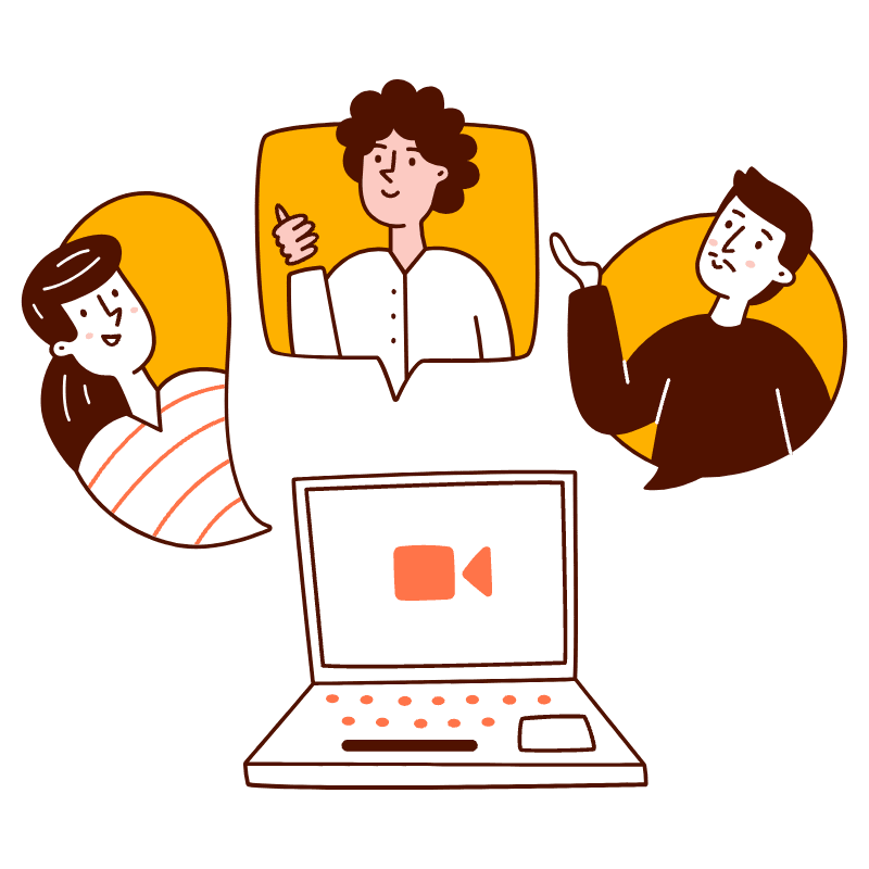 Video Conference Illustration from Manchester Set