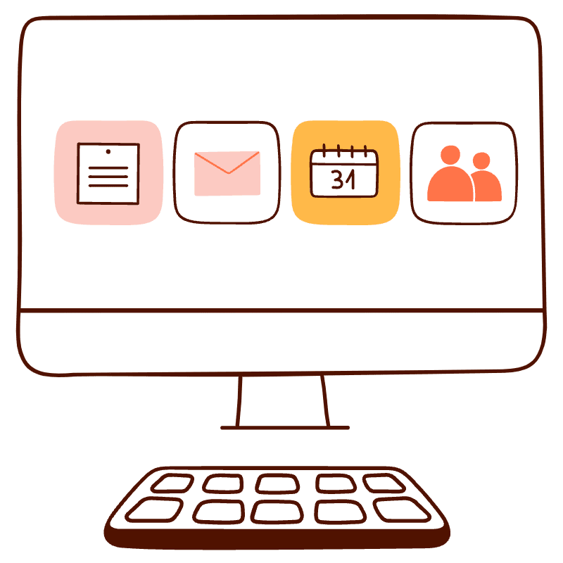Work Apps Illustration from Manchester Set