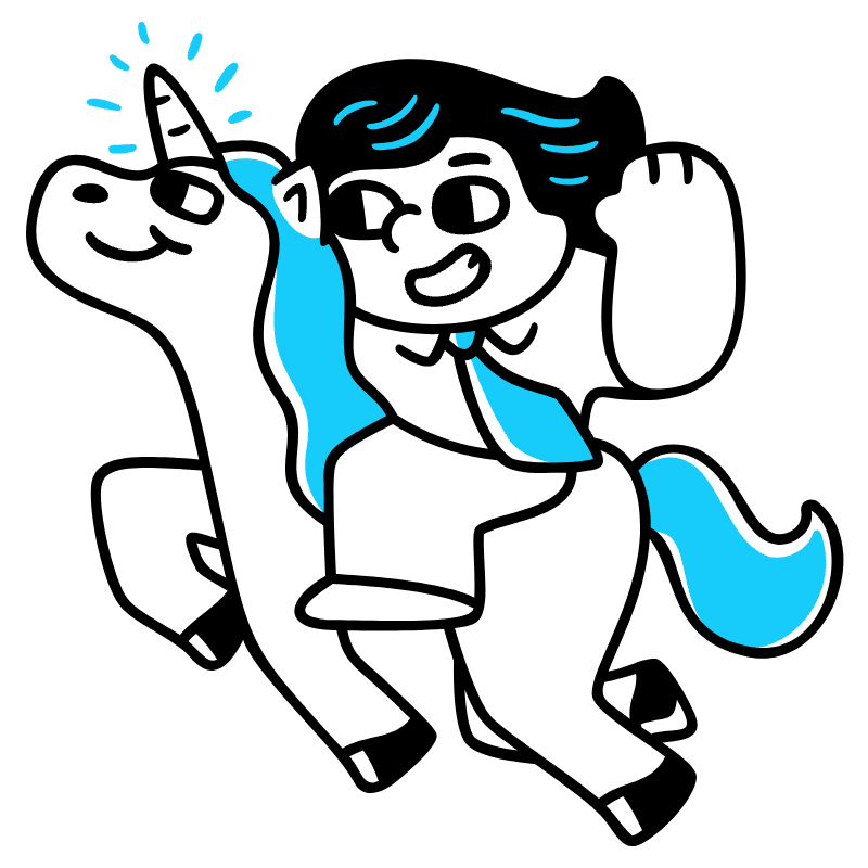 Unicorn Startup Illustration from Manila Set