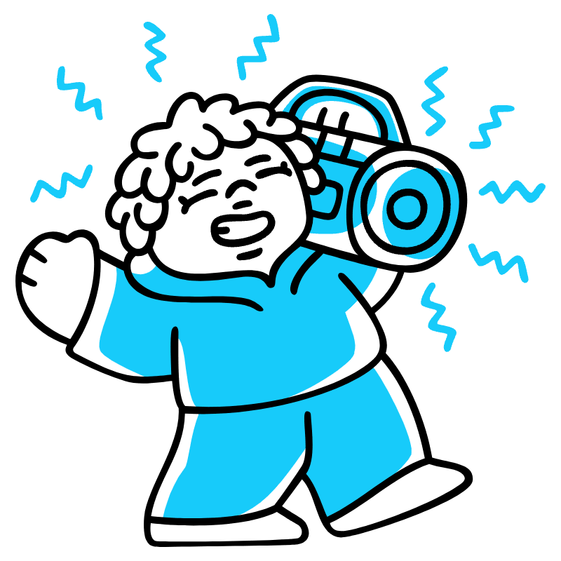 Boombox 2 Illustration from Manila Set