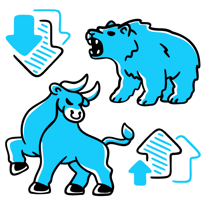 BullvsBear Illustration from Manila Set