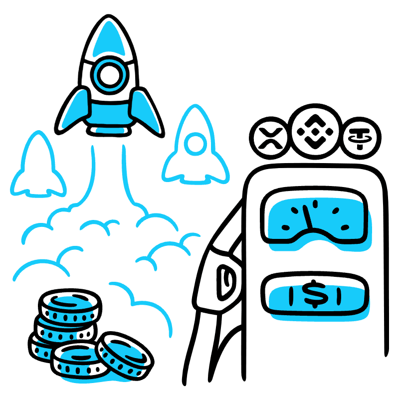 Gas Fees Altcoins Illustration from Manila Set