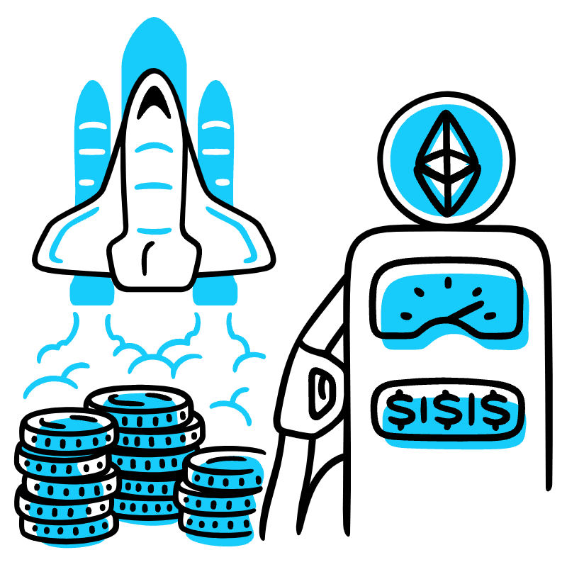 Gas Fees Ethereum Illustration from Manila Set
