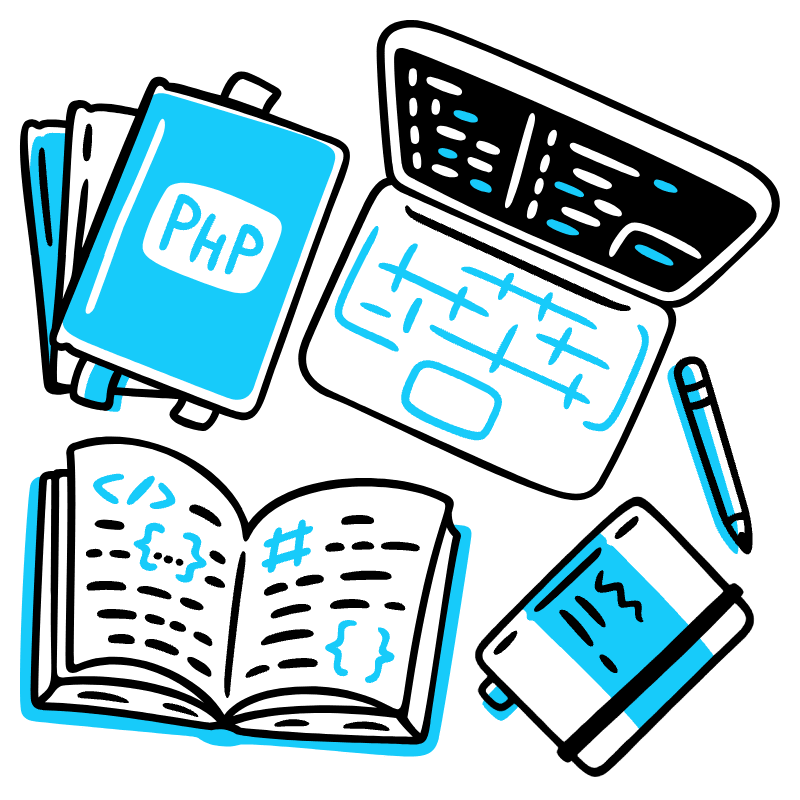 Code Learning Illustration from Manila Set