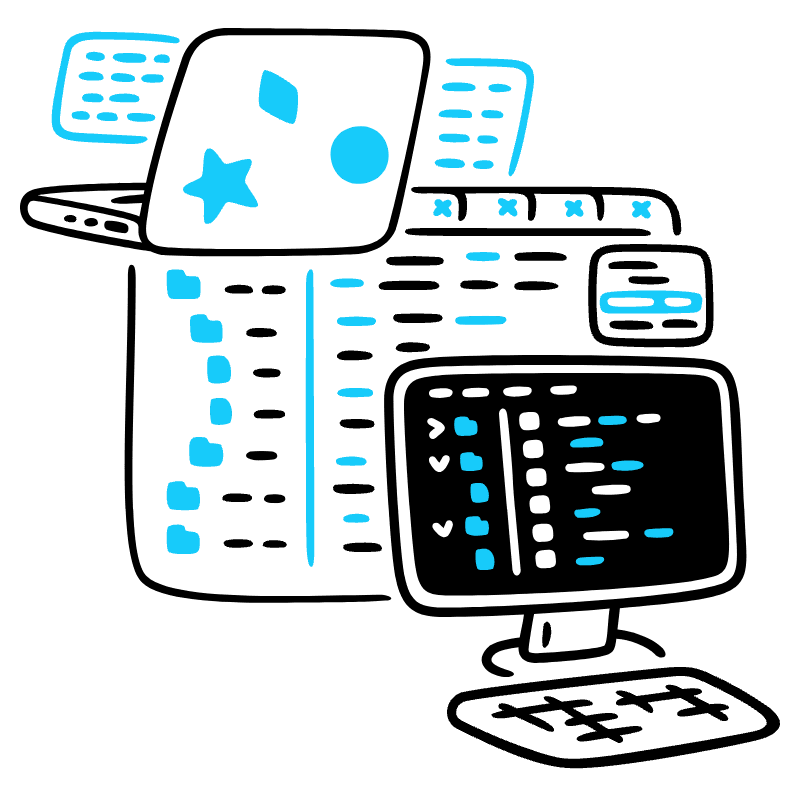 Team Coding Illustration from Manila Set