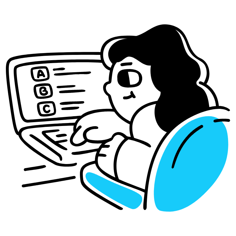 Online Exams Tests 2 Illustration from Manila Set