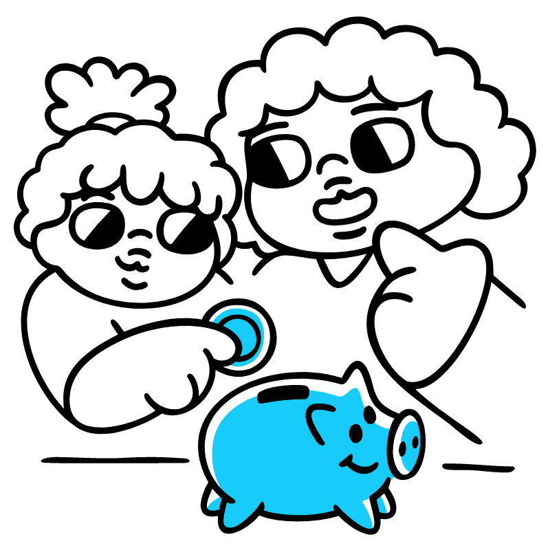 Saving Money 1 Illustration from Manila Set