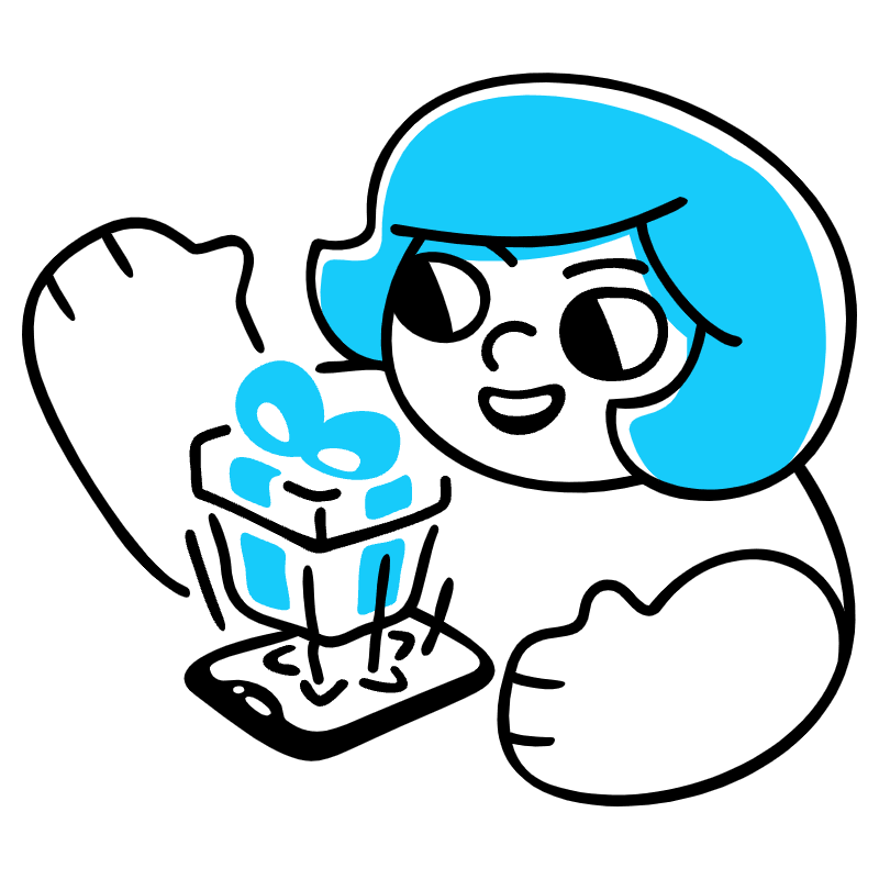 Online Gifting Illustration from Manila Set