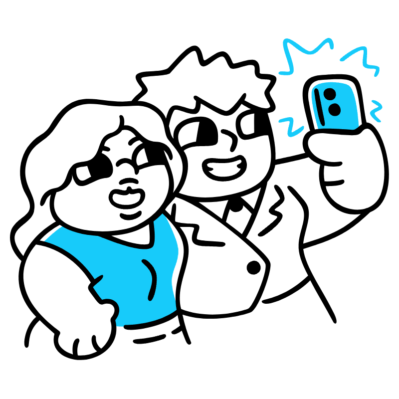 Selfie Illustration from Manila Set