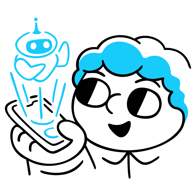 Virtual Assistant Illustration from Manila Set