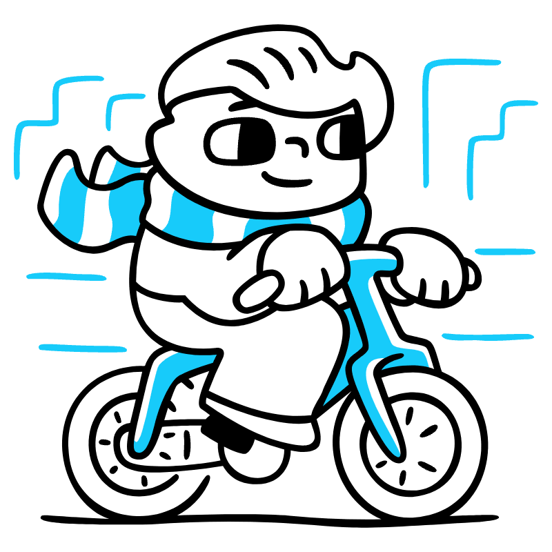 Trendy On Bicycle Illustration from Manila Set