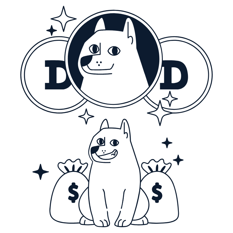 Dogecoin Illustration from Miami Set
