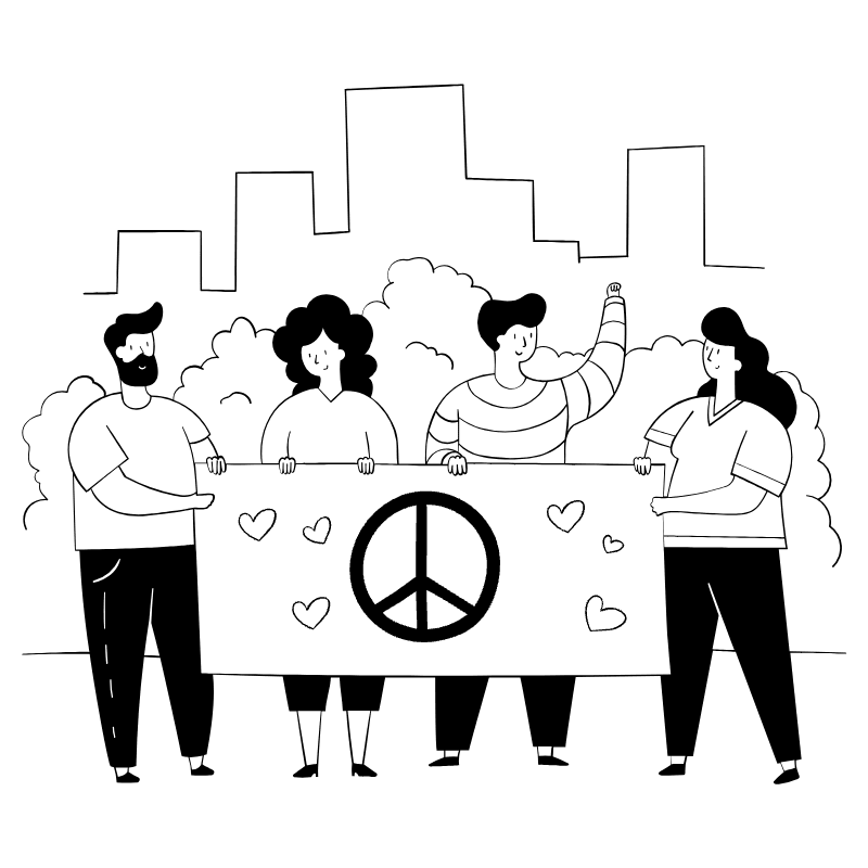 Street Protest 1 Illustration from Milano Set