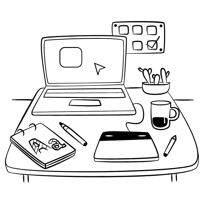 Designer Desk 2 Illustration from Milano Set