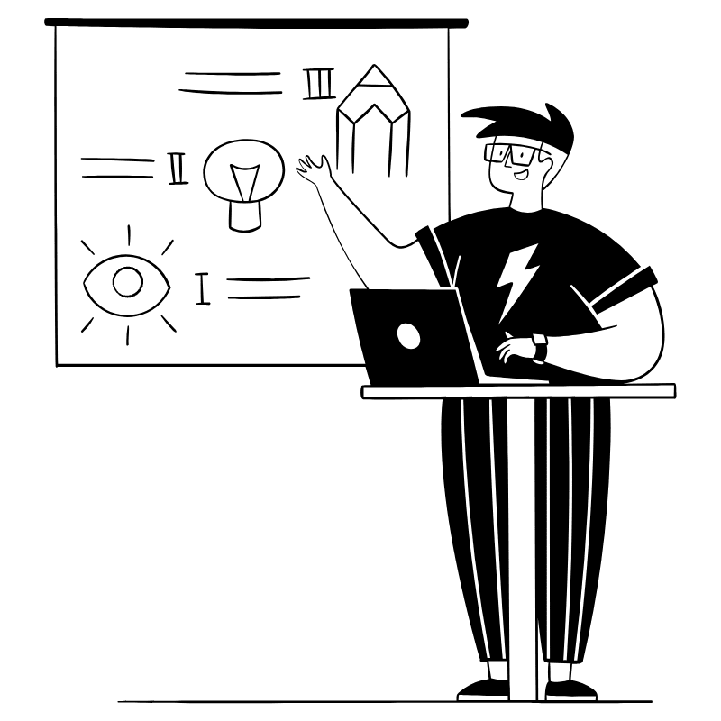 Designer Giving A Keynote 3 Illustration from Milano Set