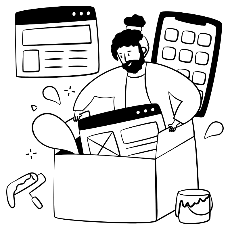 Designing A Website 2 Illustration from Milano Set