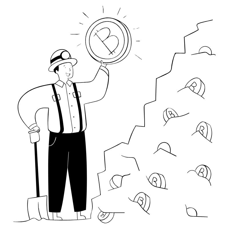 Bitcoin Mining 1 Illustration from Milano Set