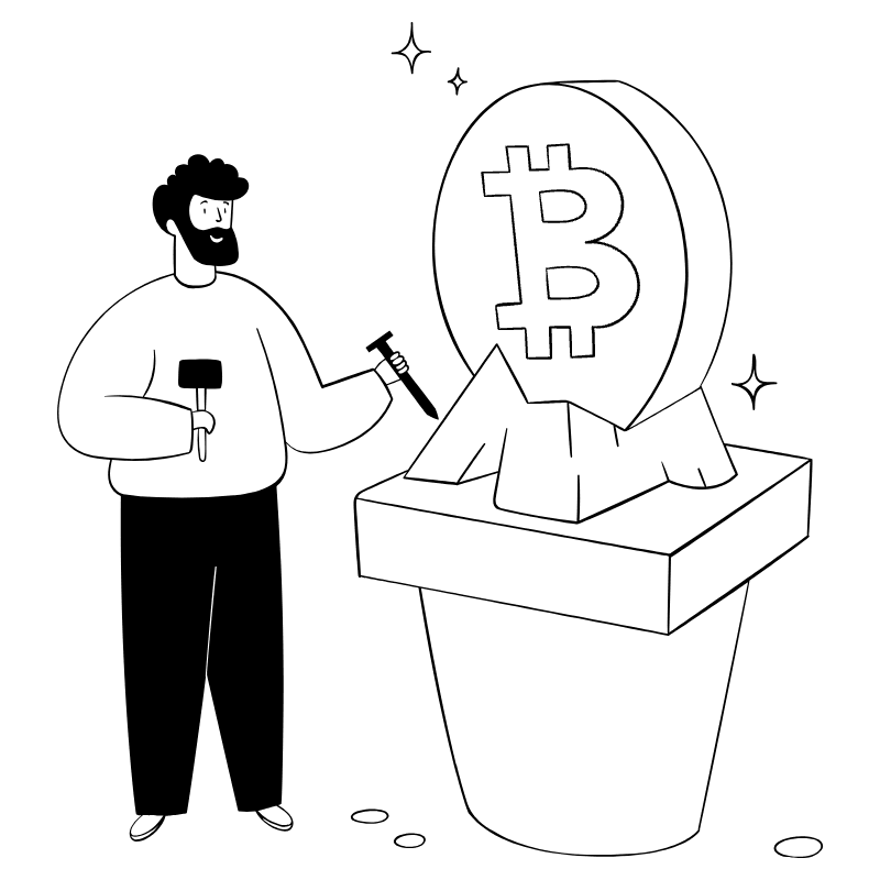 Bitcoin Mining 2 Illustration from Milano Set