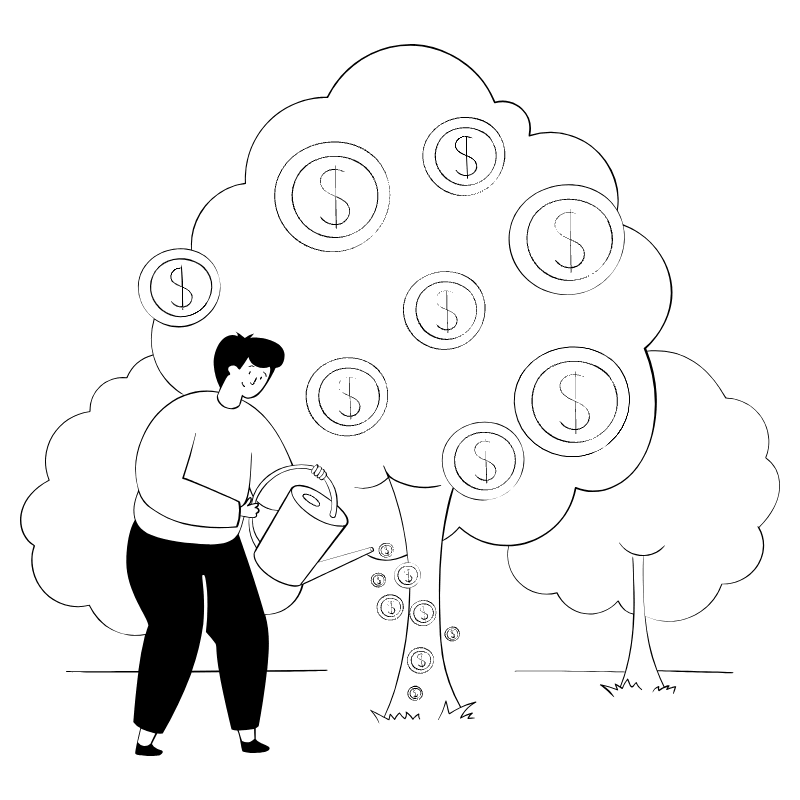 Money Growing On Trees 3 Illustration from Milano Set