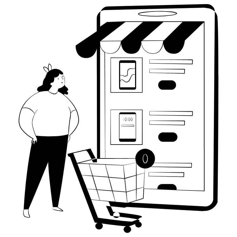 E Commerce No Purchases 1 Illustration from Milano Set