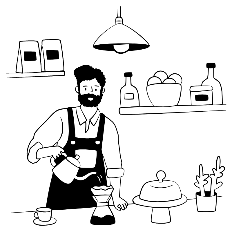 Coffee Tea 1 Illustration from Milano Set