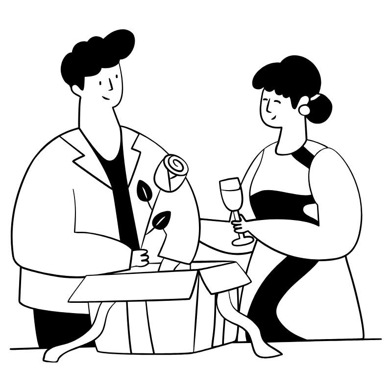 Party 1 Illustration from Milano Set