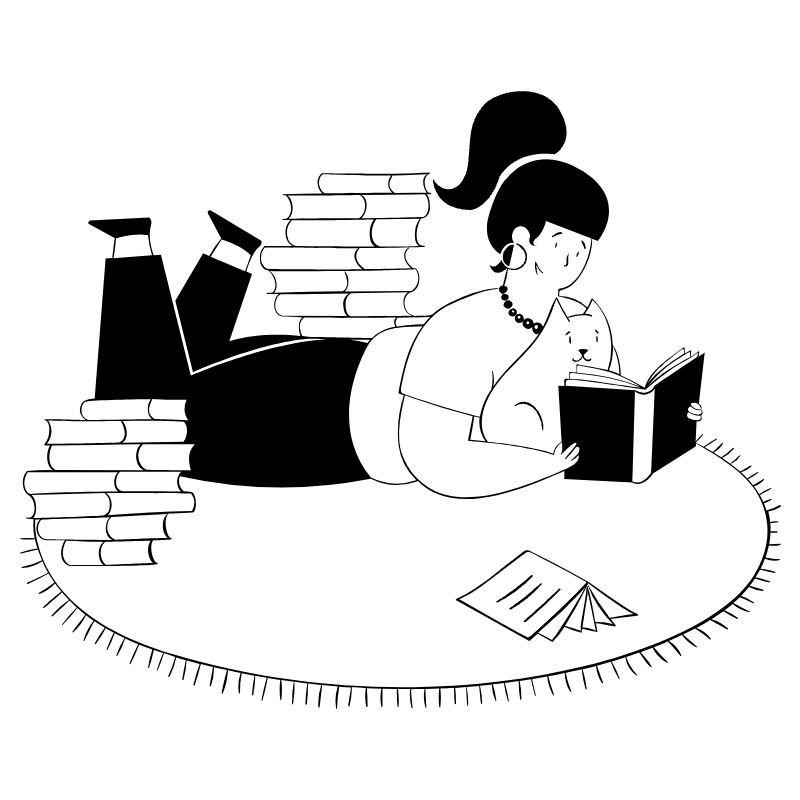 Reading A Book 3 Illustration from Milano Set