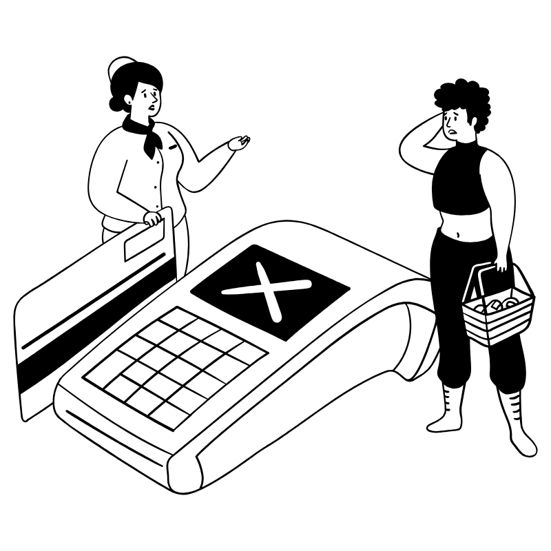 Credit Card Declined 3 Illustration from Milano Set