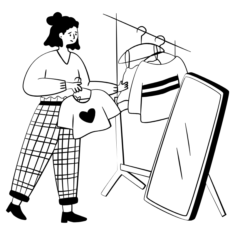 Customer Having Too Many Choices 1 Illustration from Milano Set