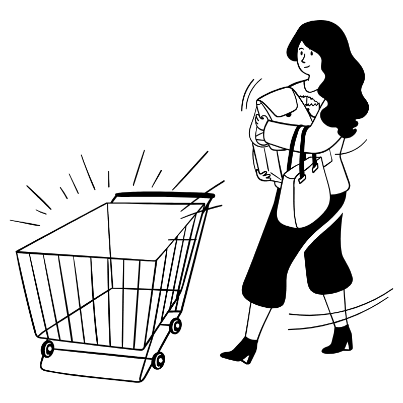 Empty Cart 3 Illustration from Milano Set