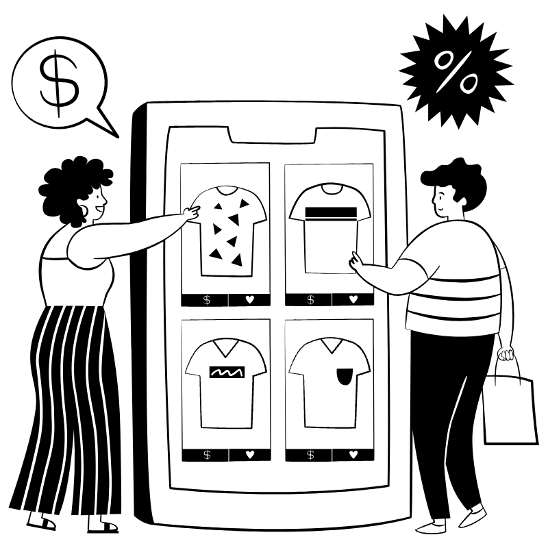 Online Shopping 1 Illustration from Milano Set