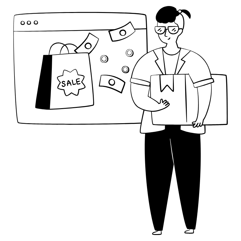 Online Shopping 2 Illustration from Milano Set