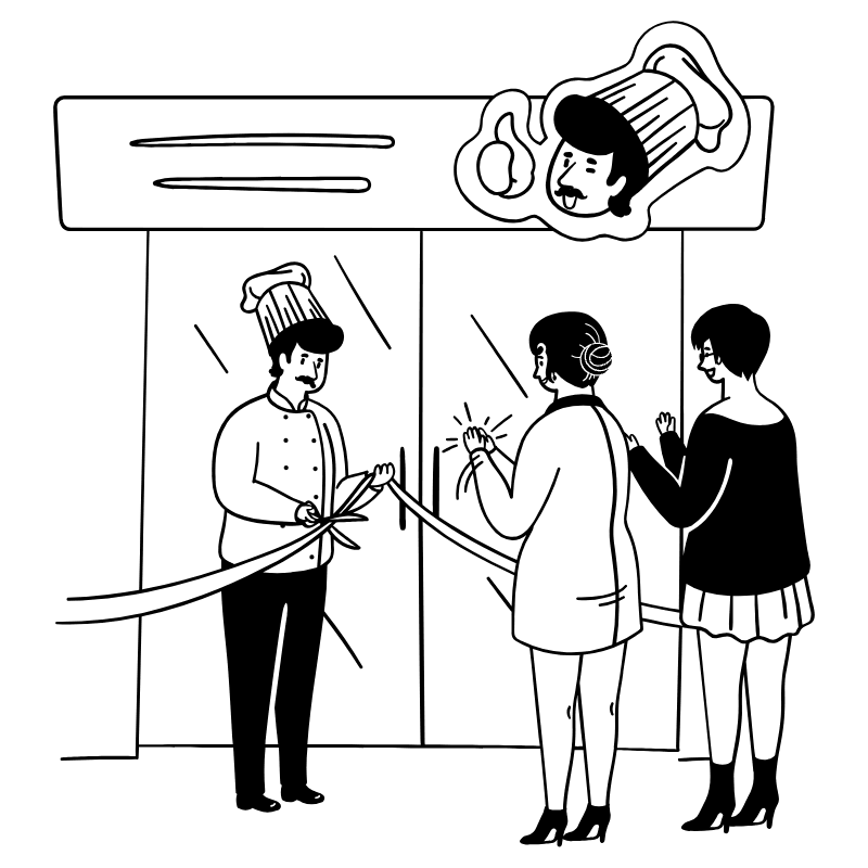 Shop Inauguration 3 Illustration from Milano Set