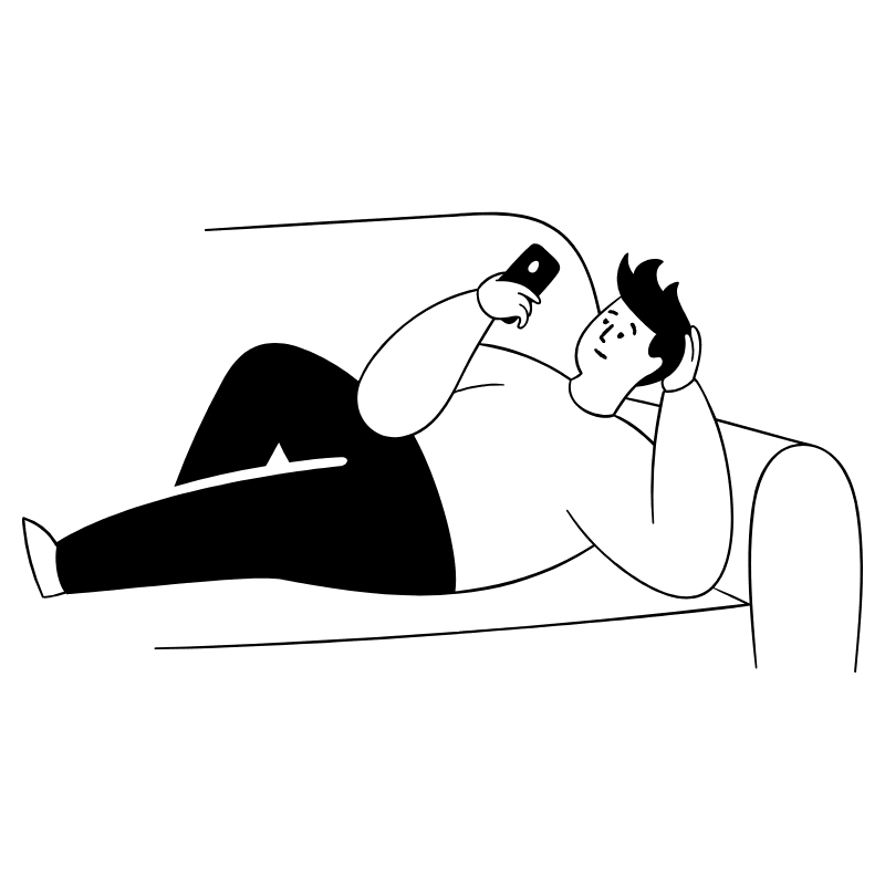 Checking Phone 3 Illustration from Milano Set