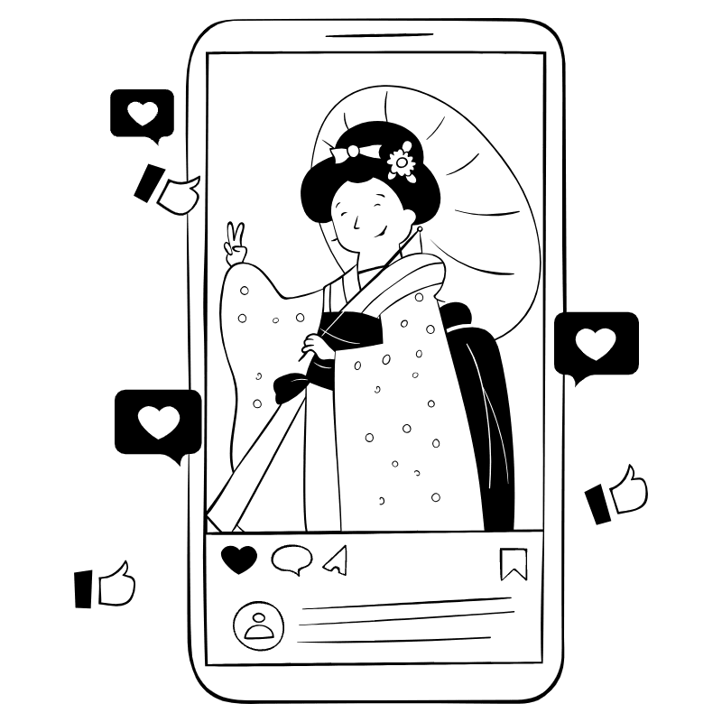 Post On Instagram 2 Illustration from Milano Set