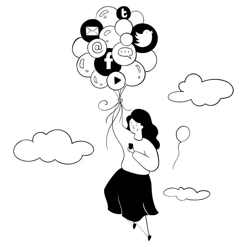 Social Media 1 Illustration from Milano Set