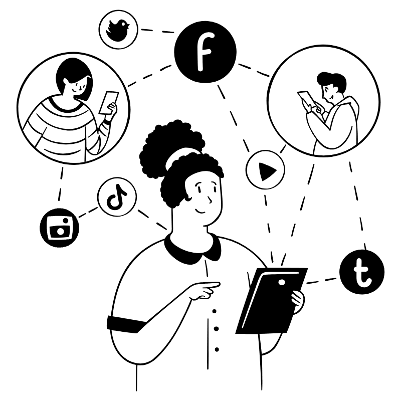 Social Media 3 Illustration from Milano Set